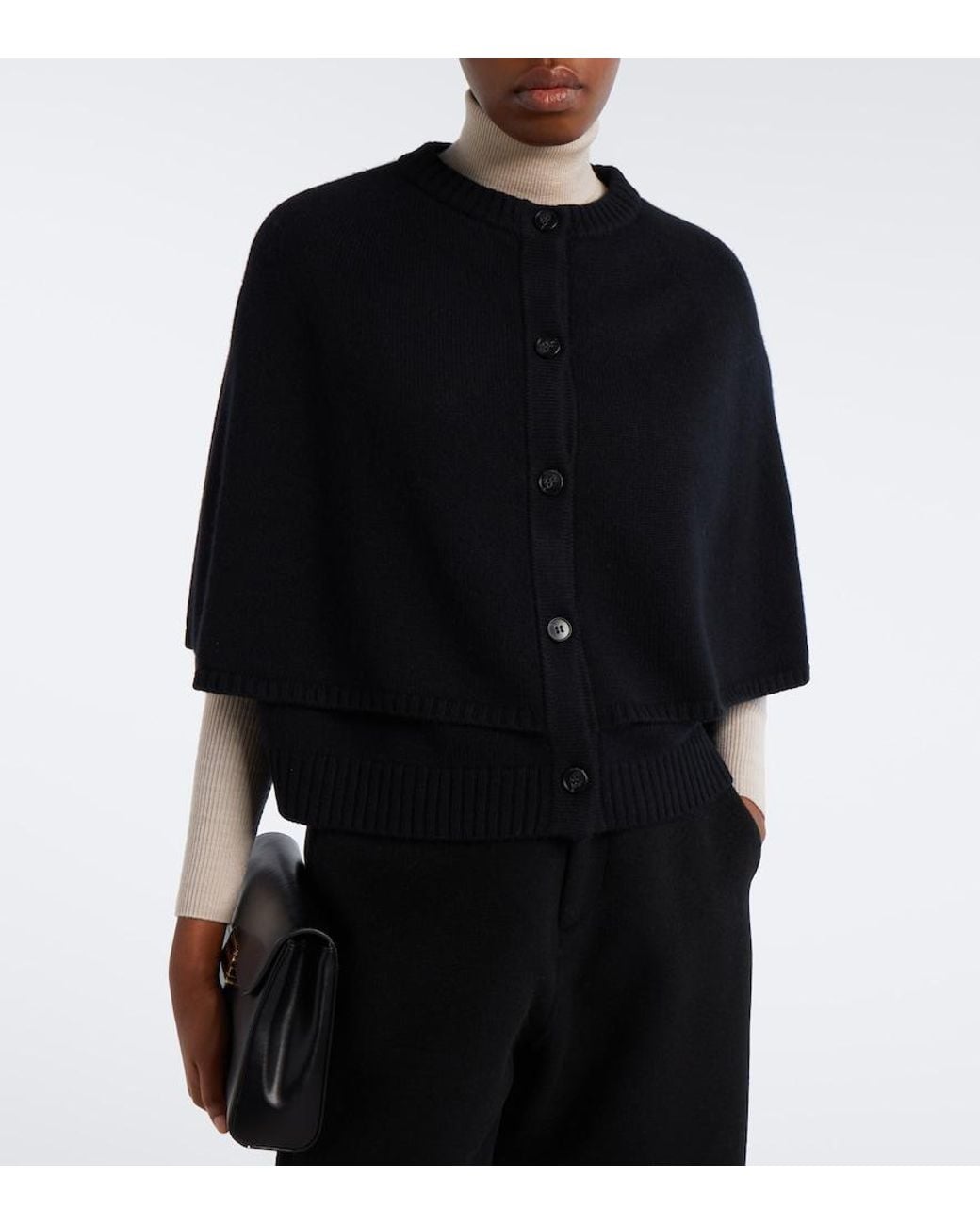 Lisa Yang Black Quinnie Cashmere Cape
