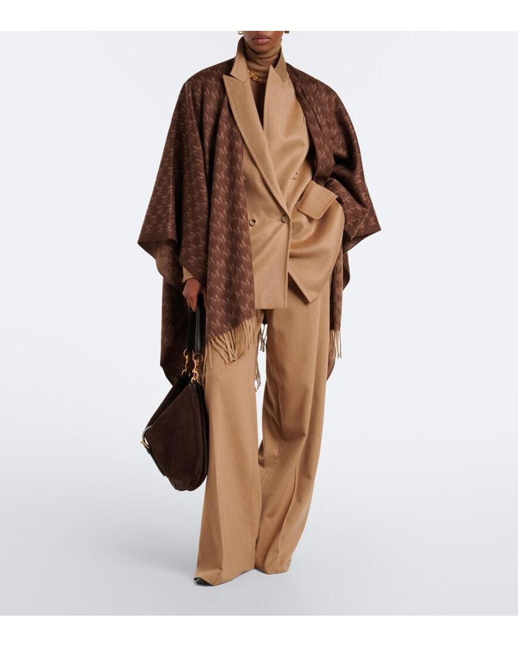 Max Mara Brown Cape Aus Kamelhaar