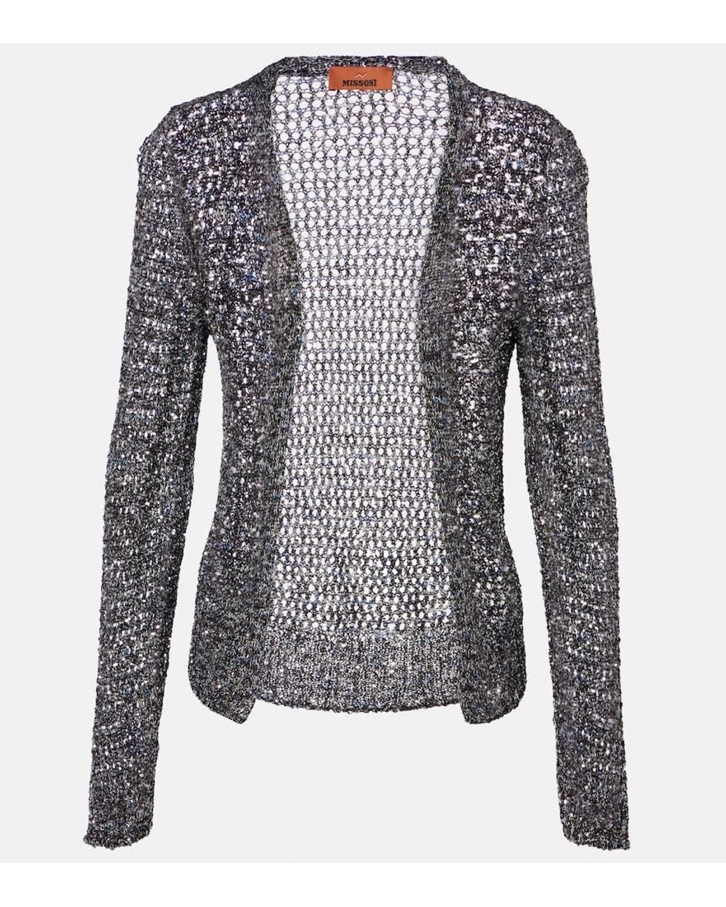 Missoni Blue Sequined Lame Cardigan