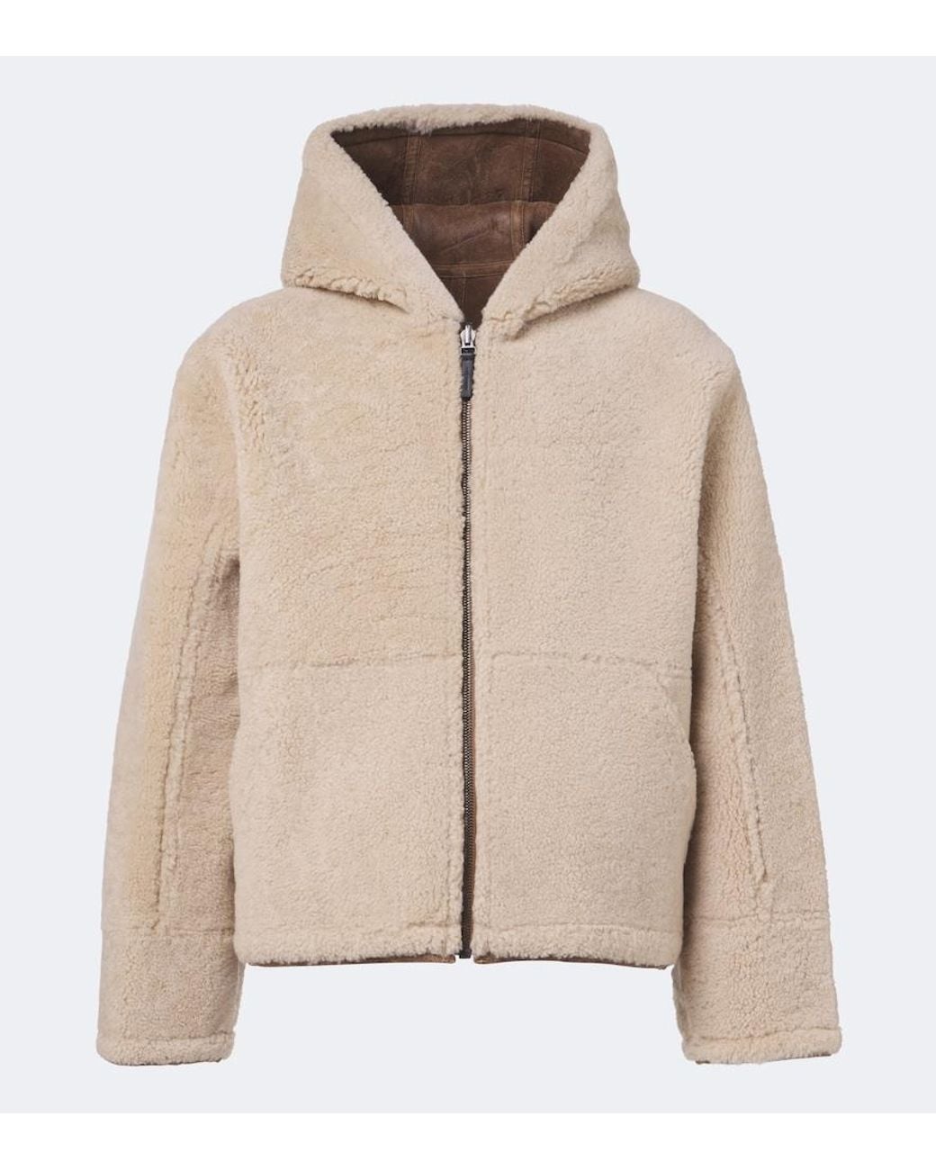 Yves Salomon Natural Reversible Shearling And Leather Jacket for men
