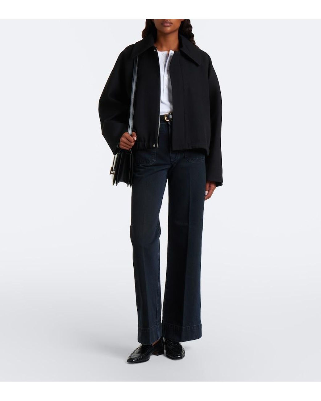 Victoria Beckham Blue Alina Wide-Leg Jeans
