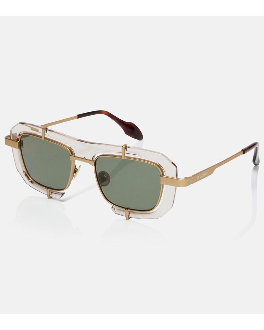 J.W. Anderson Brown Rectangular Sunglasses
