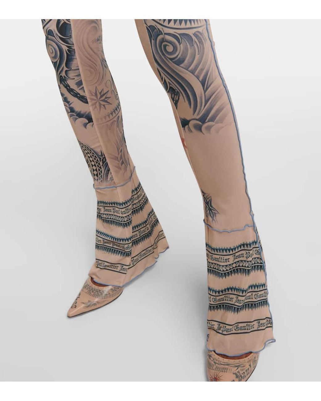 Jean Paul Gaultier Tattoo Collection Mesh Jumpsuit | Lyst