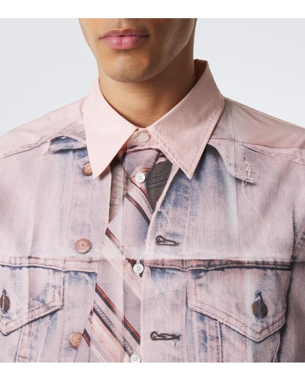 Camicia di Acne in Pink da Uomo