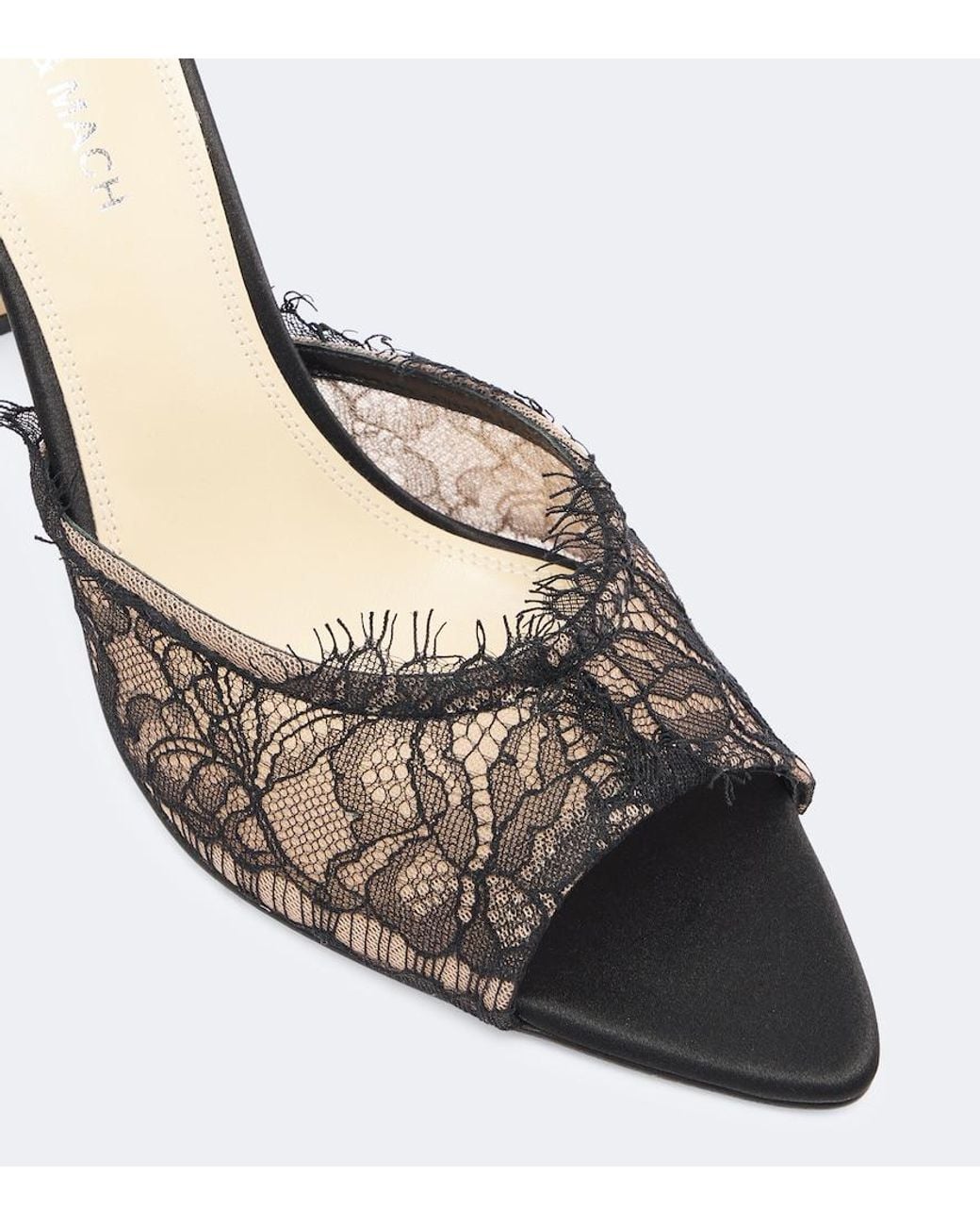Mach & Mach Metallic Devon Lace Mules