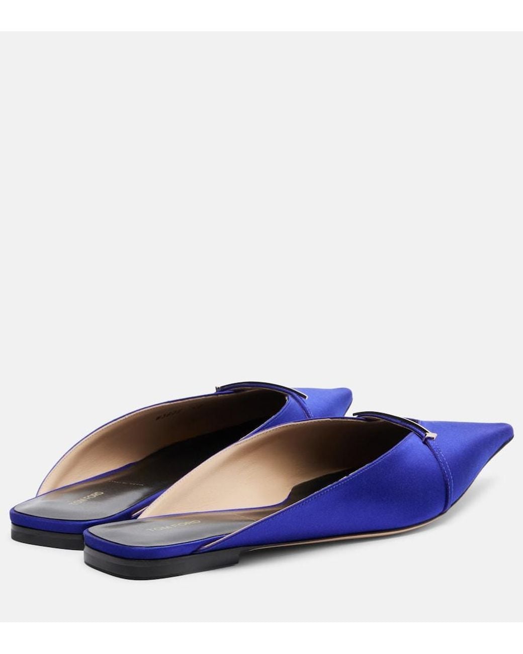 Tom Ford Blue Julianne Satin Mules