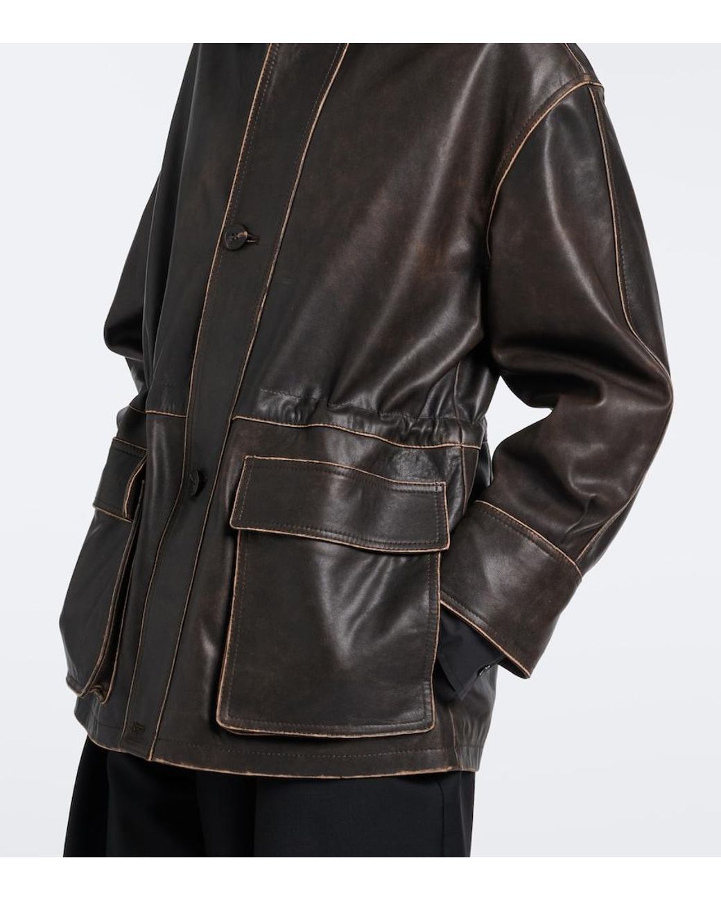 Arma Black Maeve Leather Jacket