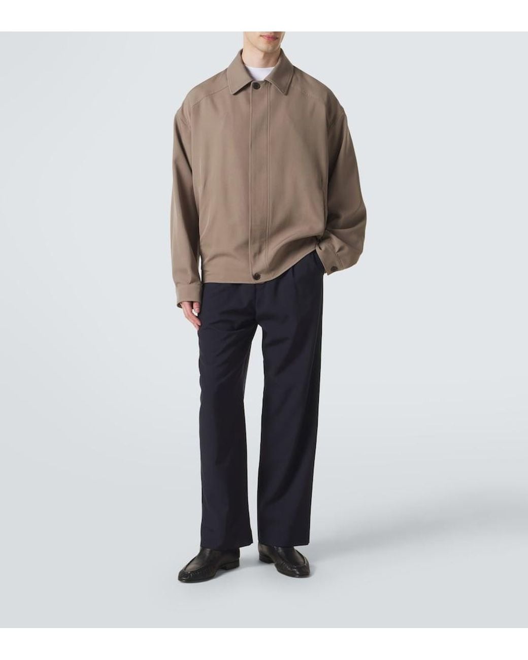 The Row Brown Osano Wool Blouson Jacket for men