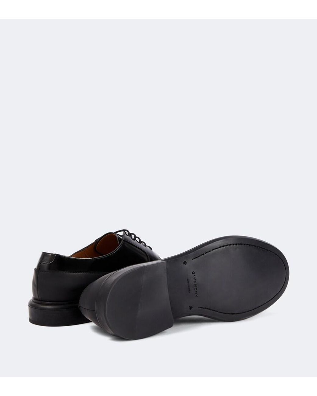 Givenchy Black Leather Derby Shoes for men