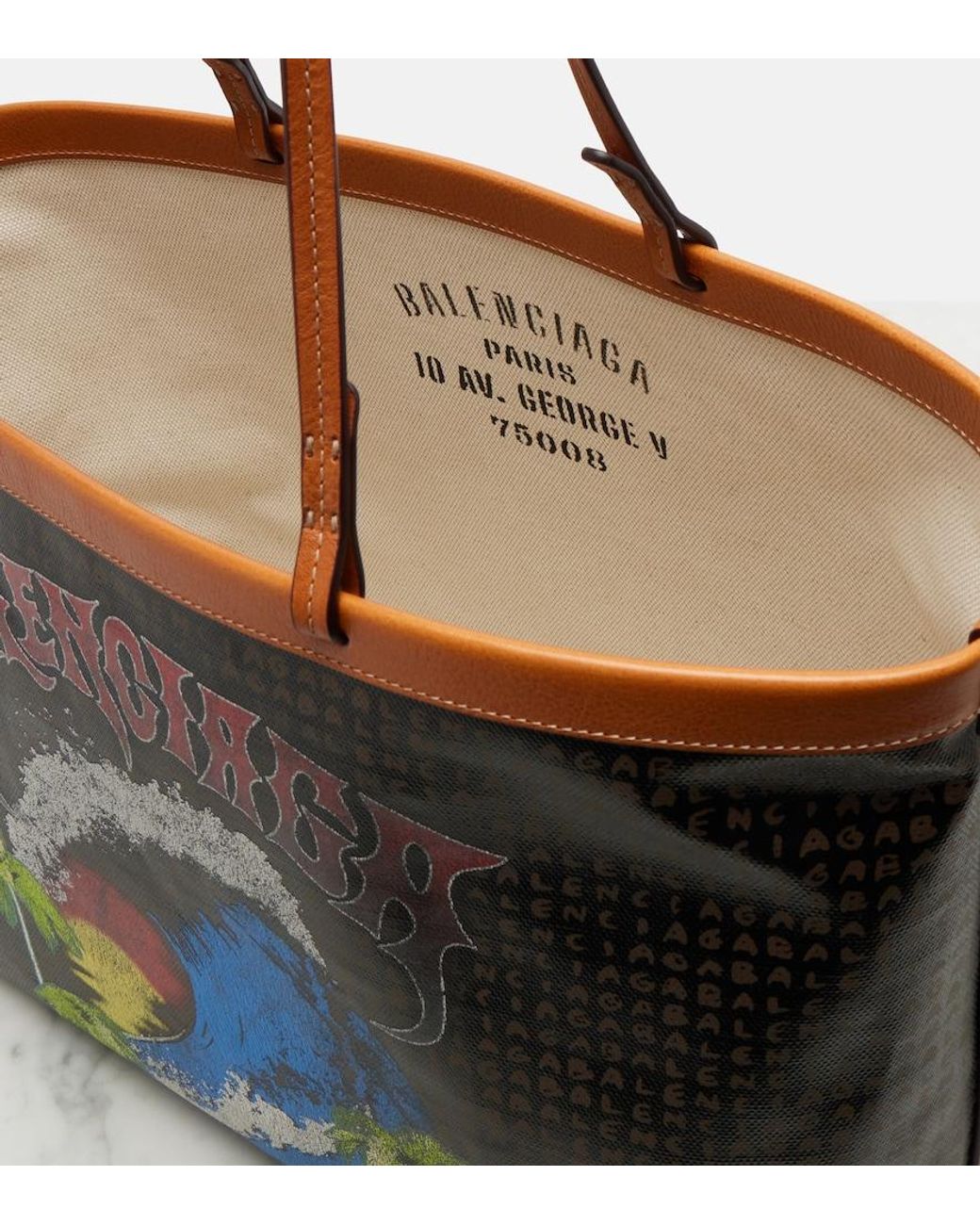 Balenciaga Black Select Medium Canvas Tote Bag