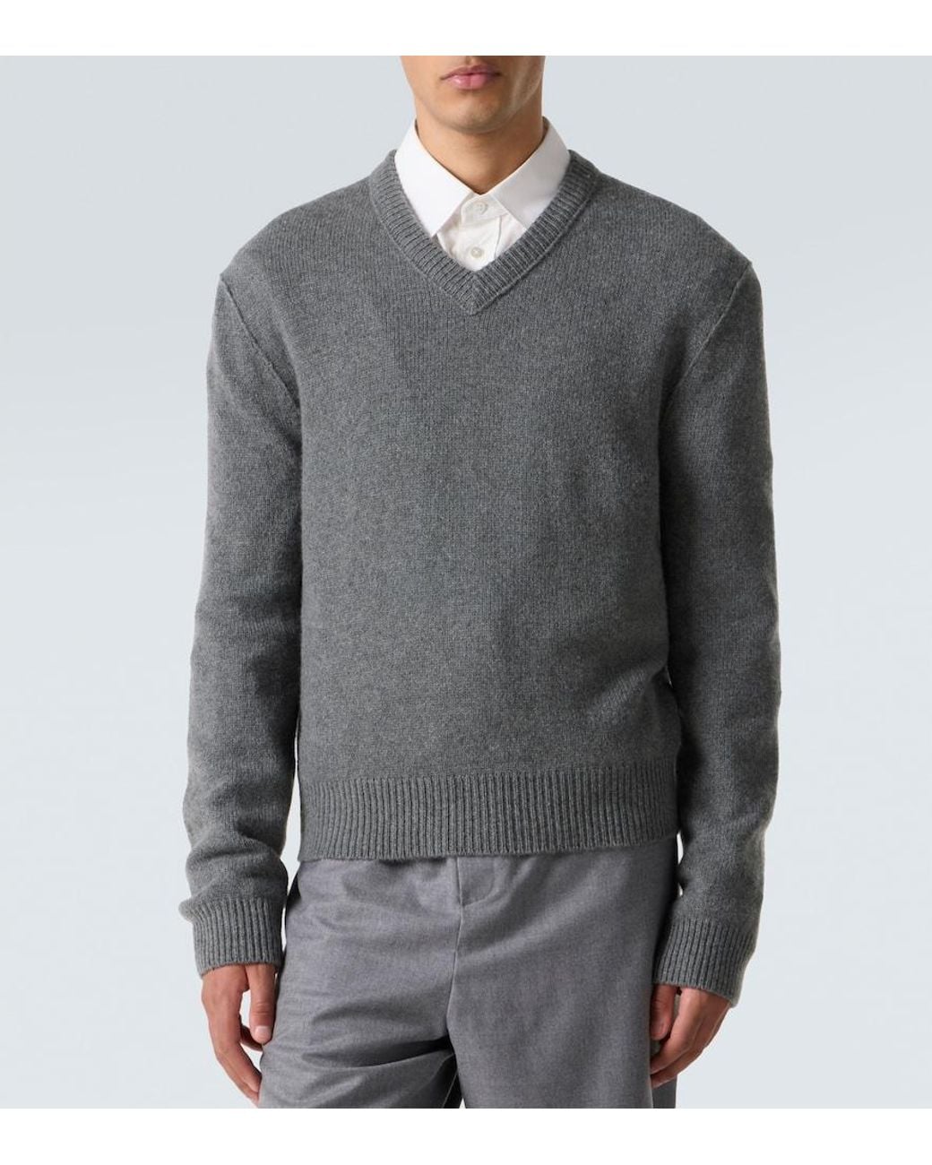 The Row Gray Horik Cashmere Sweater for men