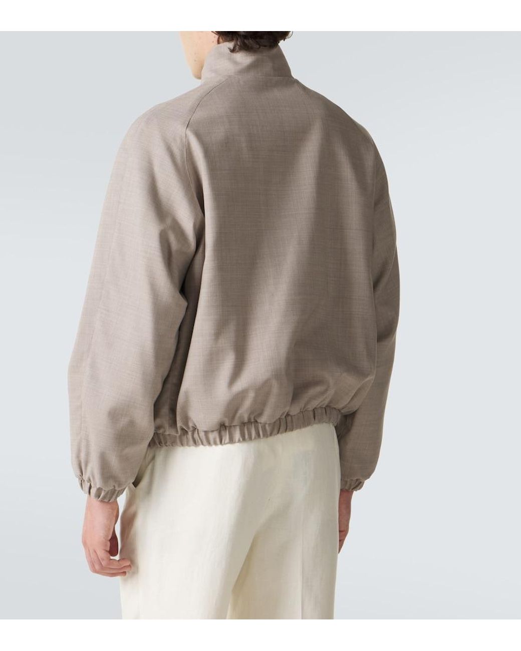 STÒFFA Gray Reversible Wool And Linen Blouson Jacket for men