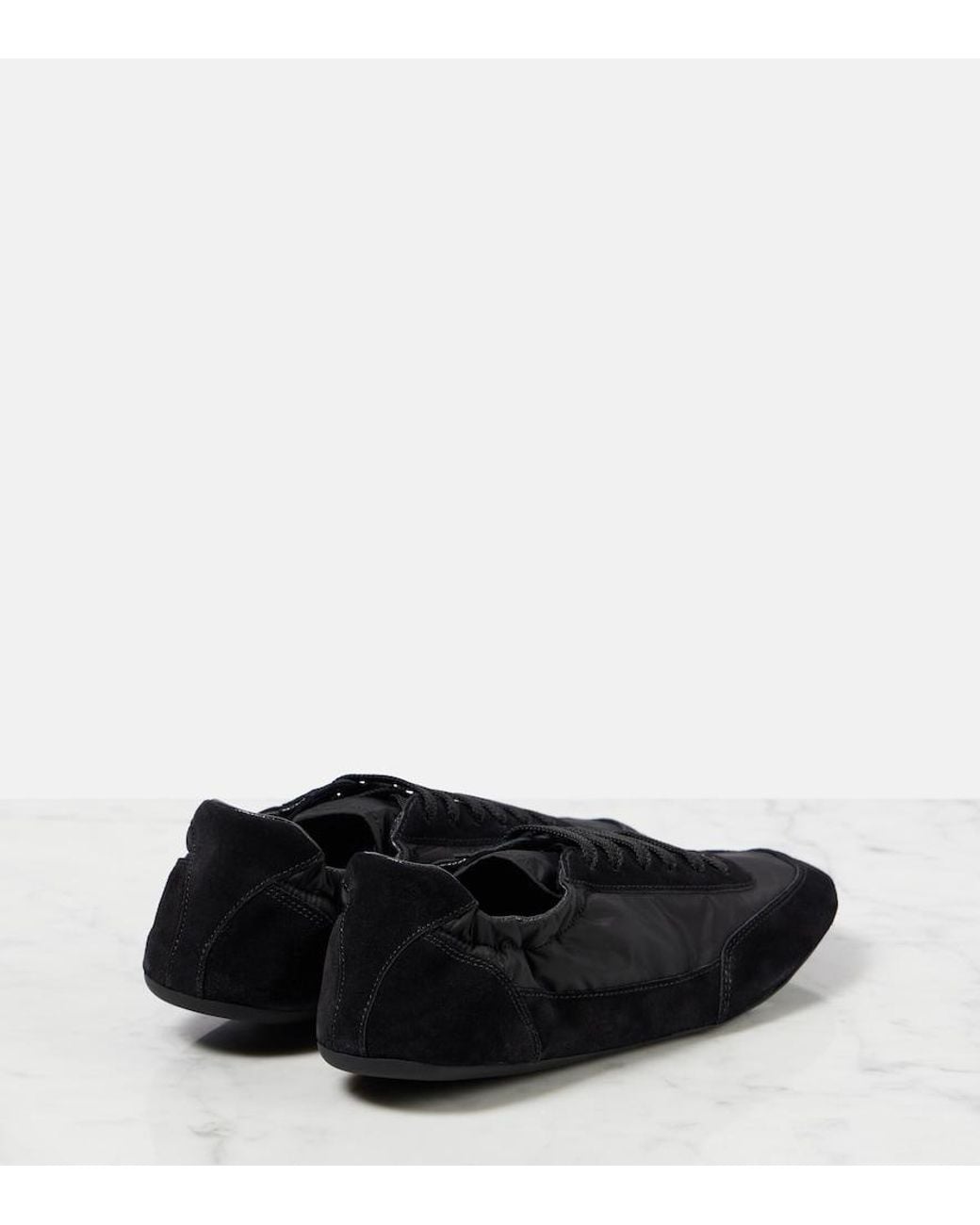 Prada Black Re-Nylon-Suede Sneakers