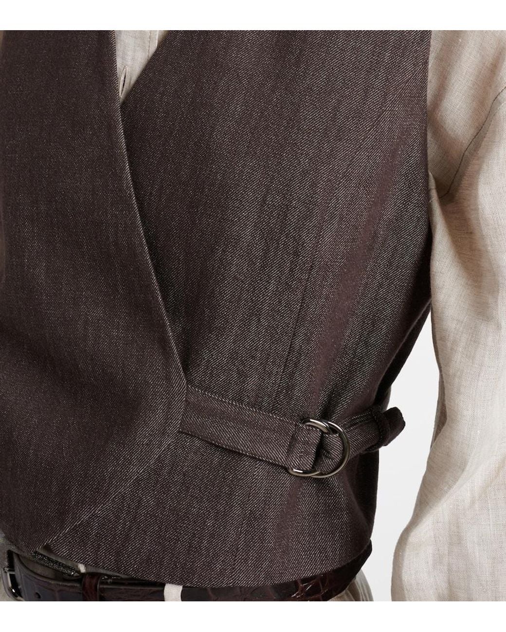 Brunello Cucinelli Brown Cotton Vest
