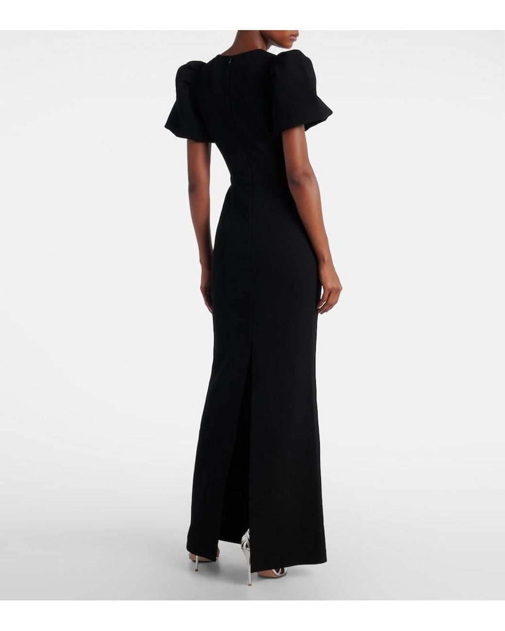 Rebecca Vallance Black Violetta Bow-Detail Gown