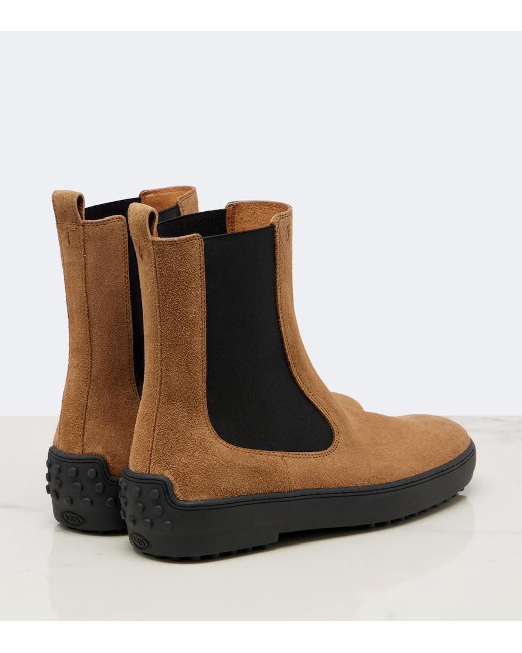 Tod's Brown Suede Chelsea Boots