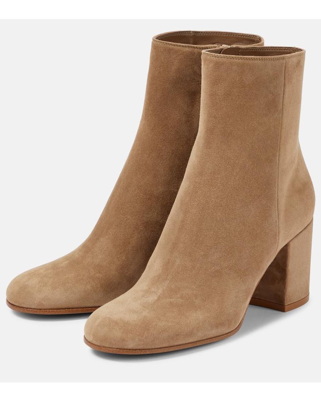 Gianvito Rossi Brown Joelle Suede Ankle Boots