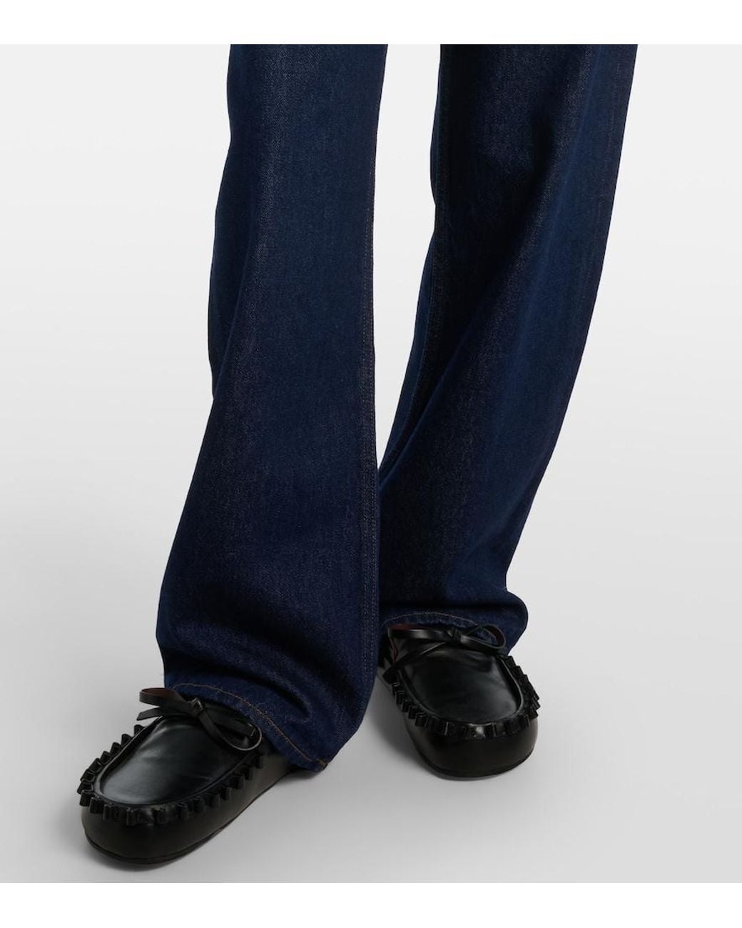 Agolde Blue Arc Mid-Rise Wide-Leg Jeans