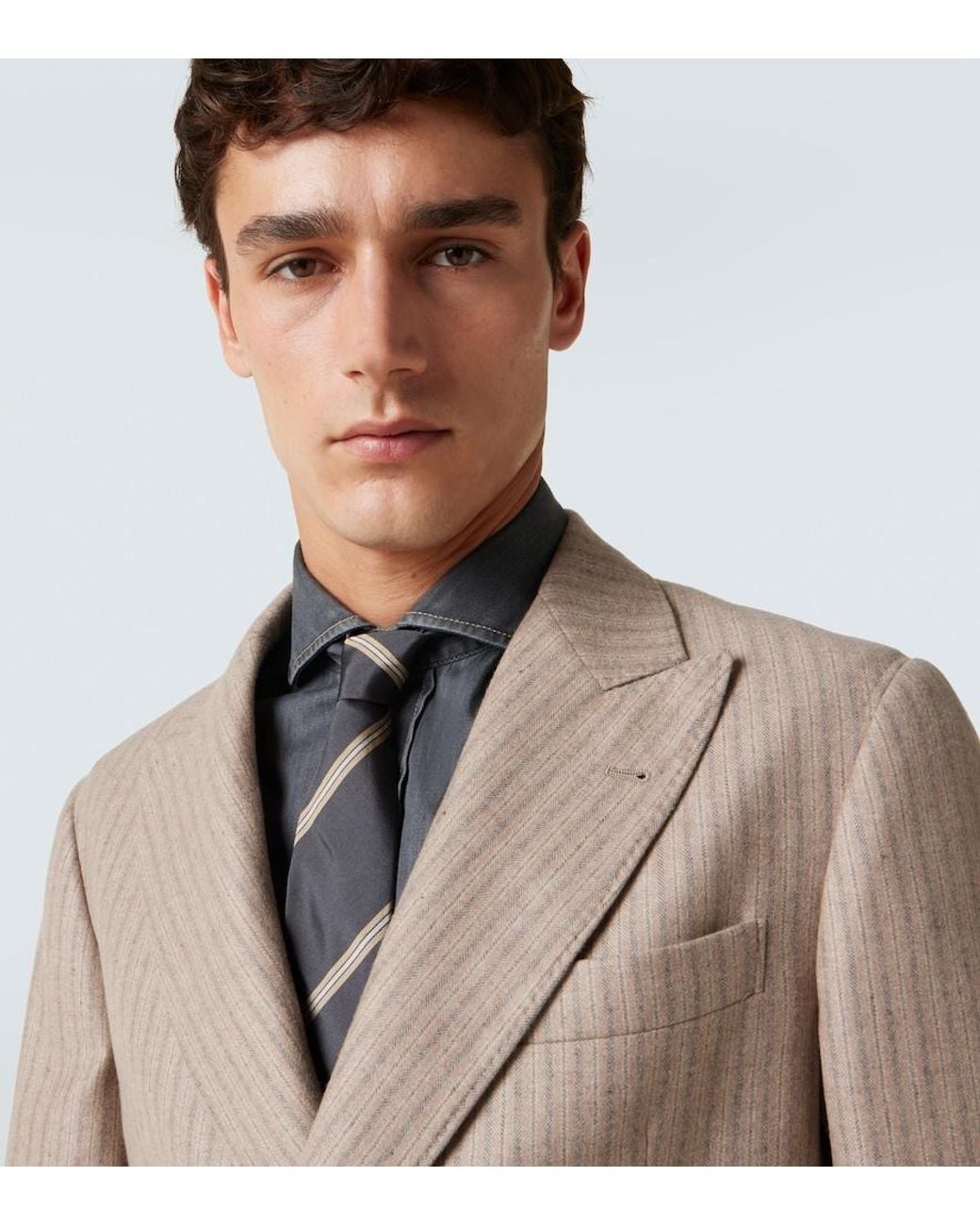 Cravatta di Brunello Cucinelli in White da Uomo