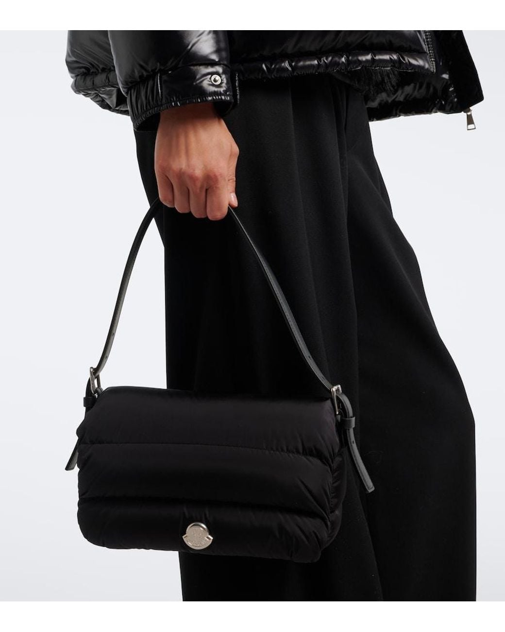 Moncler Black Caradoc Small Padded Shoulder Bag
