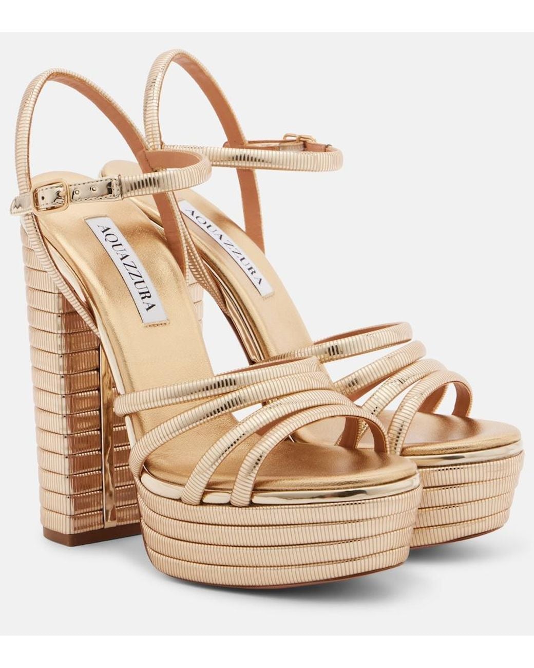 Aquazzura Metallic Heatwave Sandals