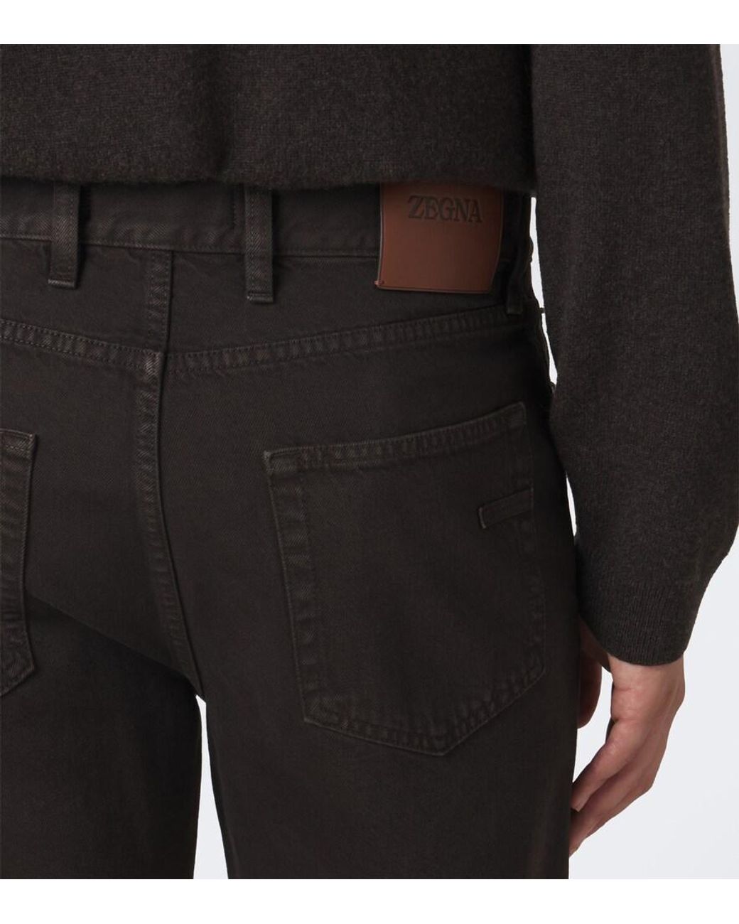 Zegna Black Roccia Straight Jeans for men