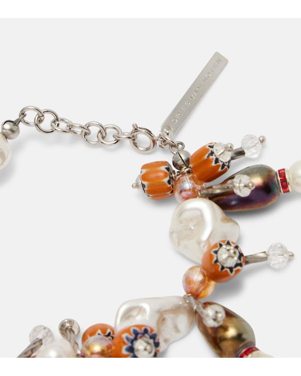 Dries Van Noten White Embellished Bracelet