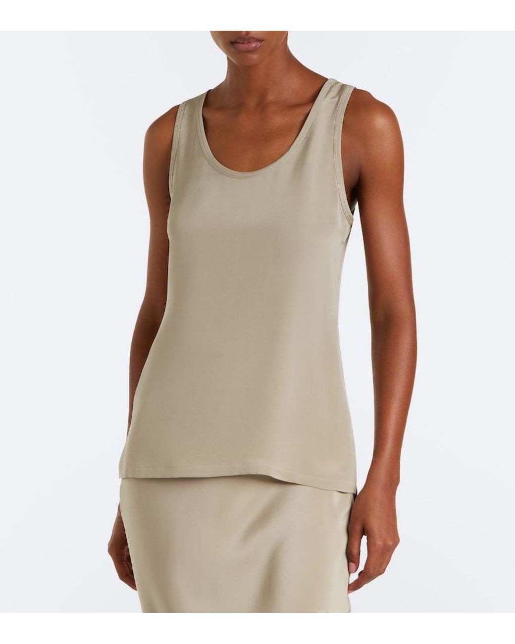 Max Mara Natural Silk Crepe De Chine Top