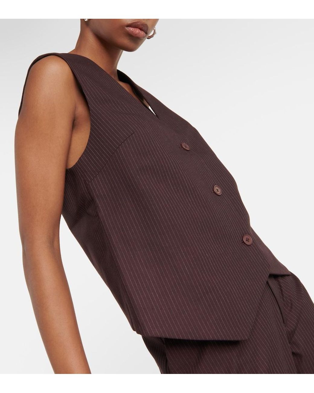 Sir Purple Guillaume Pinstriped Vest