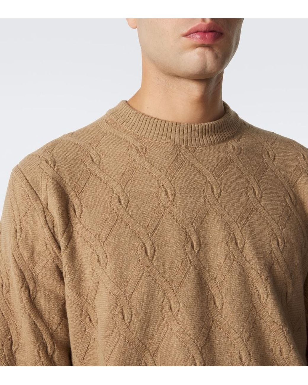 Brioni Brown Wool And Cashmere Sweater for men