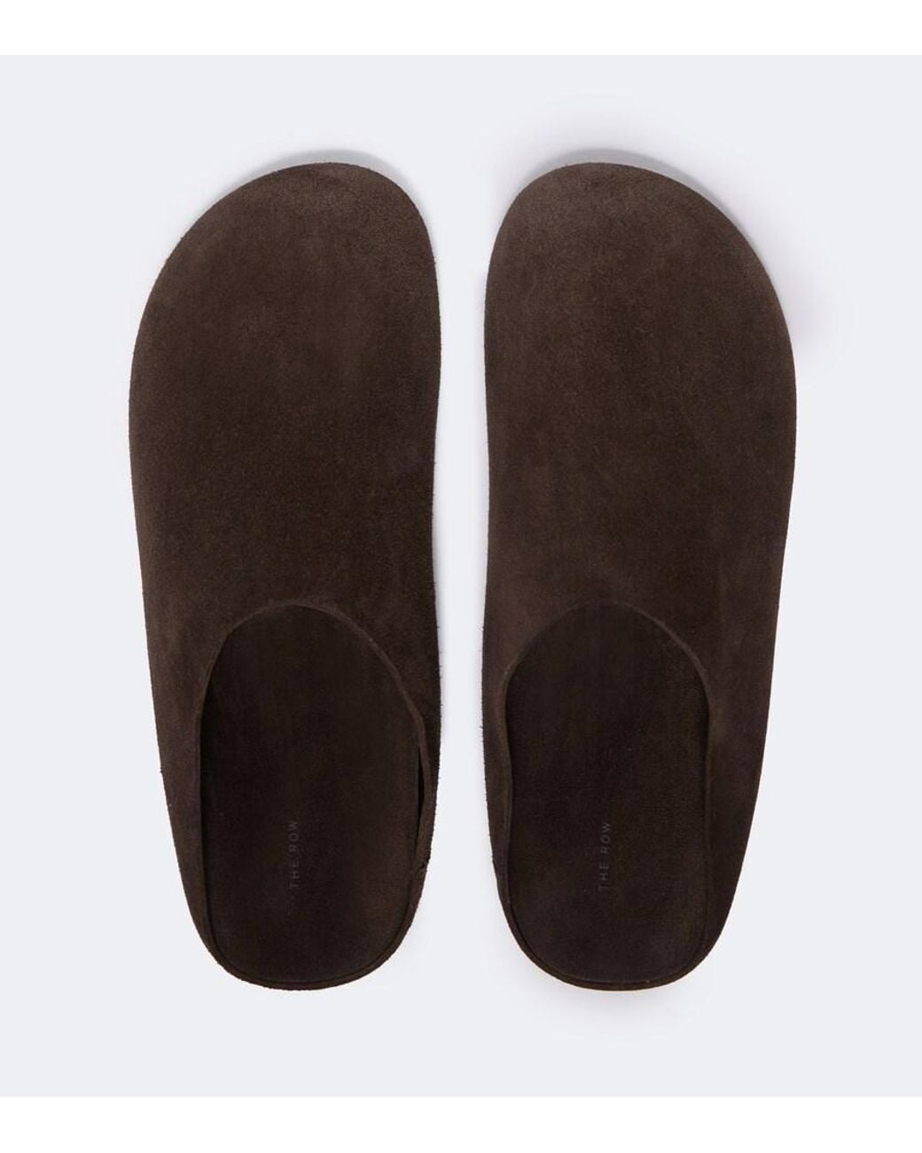 The Row Brown Hudson Suede Mules for men
