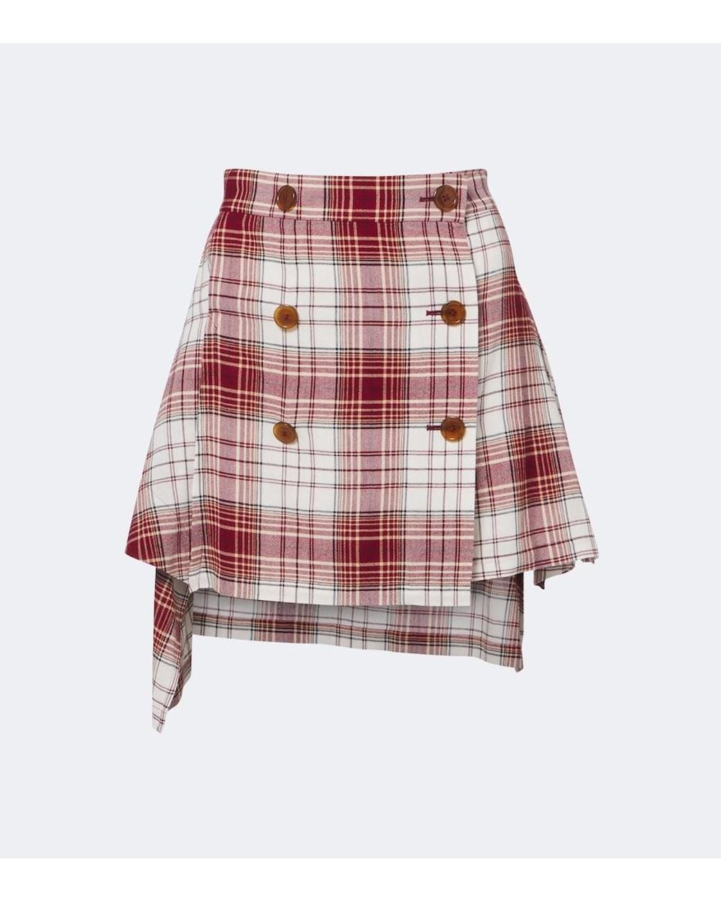 Vivienne Westwood Red Marta Tartan Crepe Miniskirt