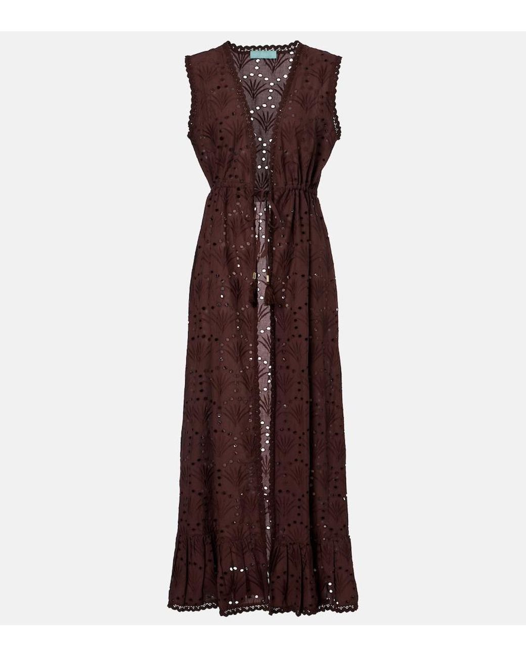 Melissa Odabash Purple Tessa Cotton Beach Cover-Up