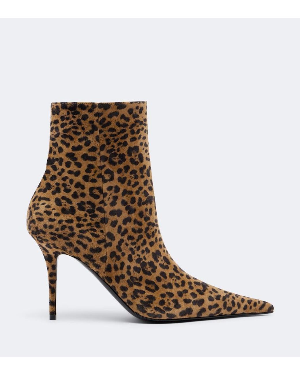AMINA MUADDI Brown Barbara Leopard-Print Suede Ankle Boots