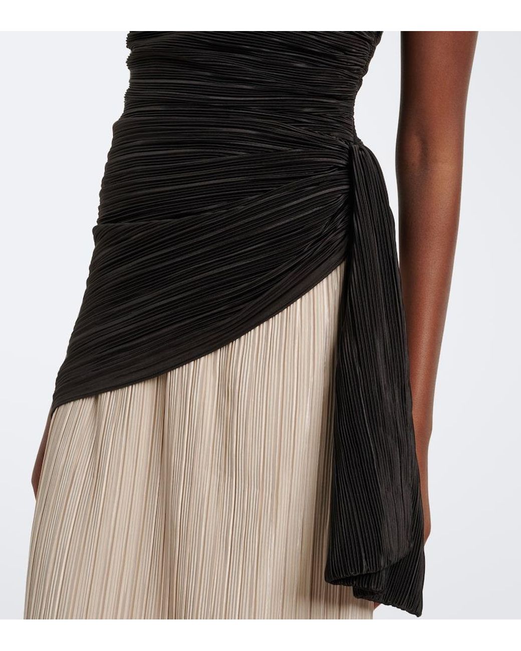 Jonathan Simkhai White Laia Plisse Bustier Gown