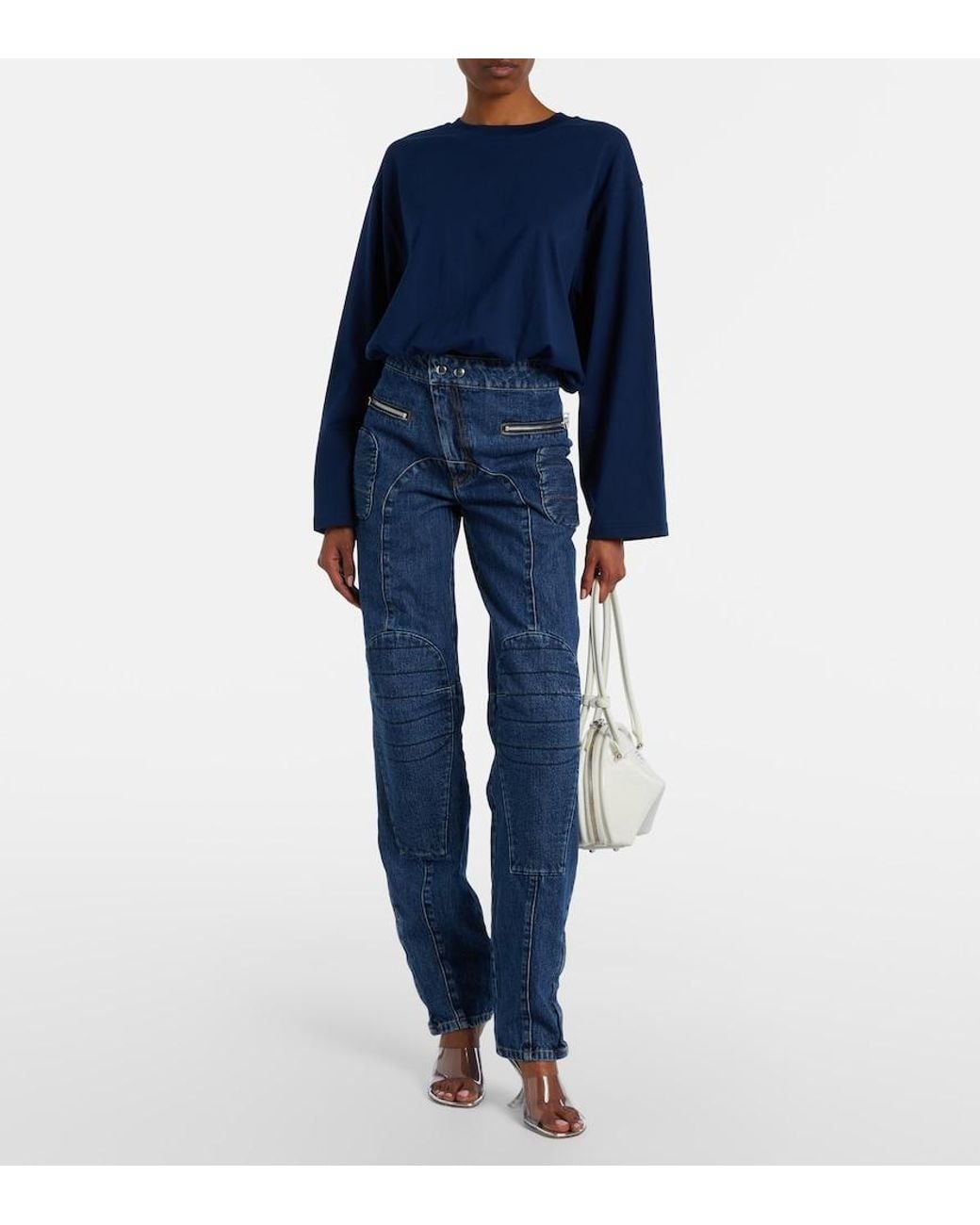 Jean Paul Gaultier Blue Patchwork Jeans