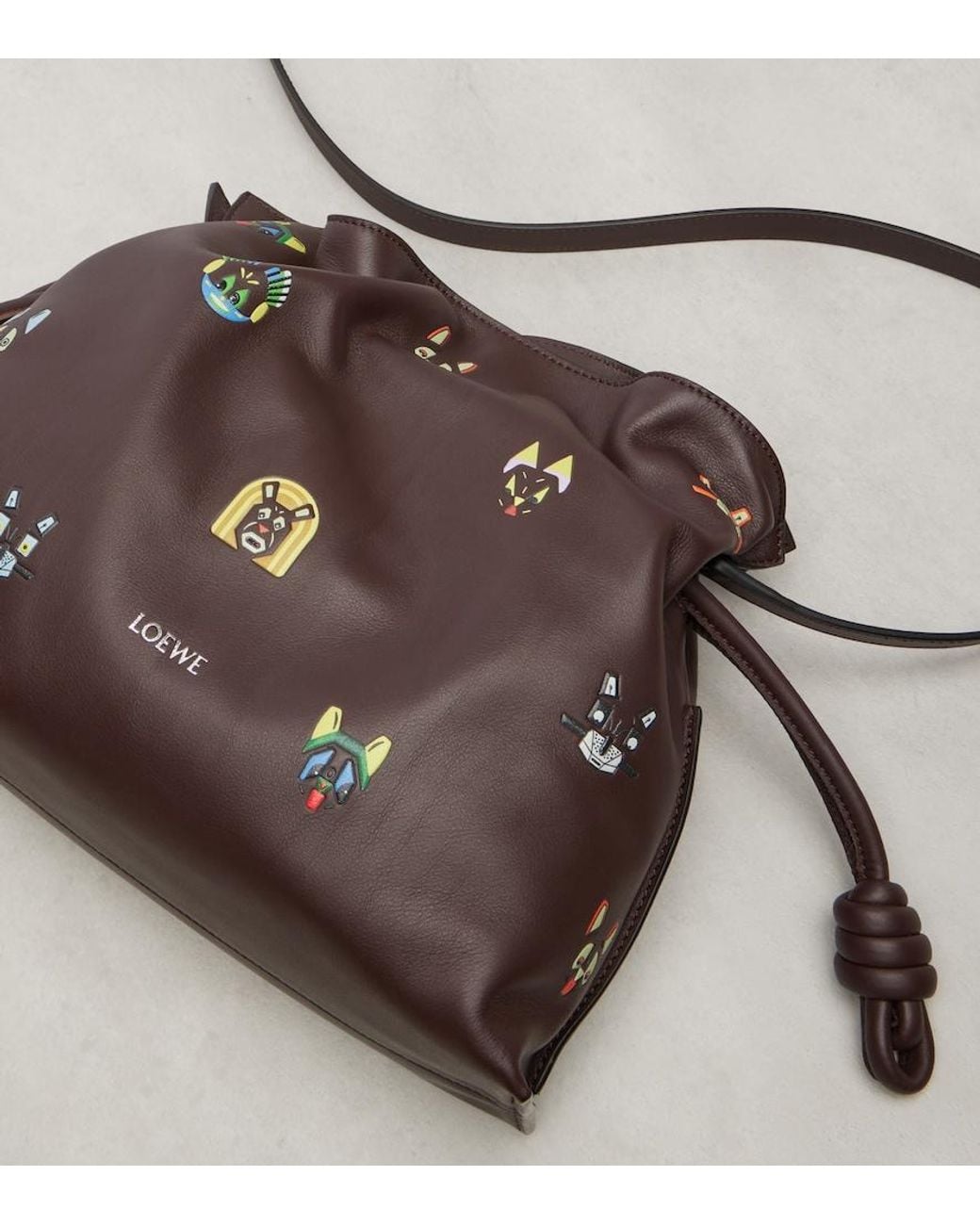 Loewe Brown X Louis Wain Flamenco Medium Clutch
