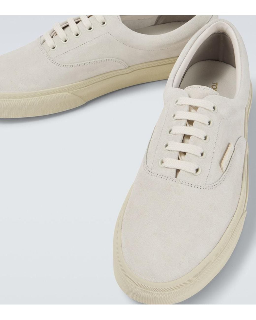 Tom Ford White Jude Suede Sneakers for men
