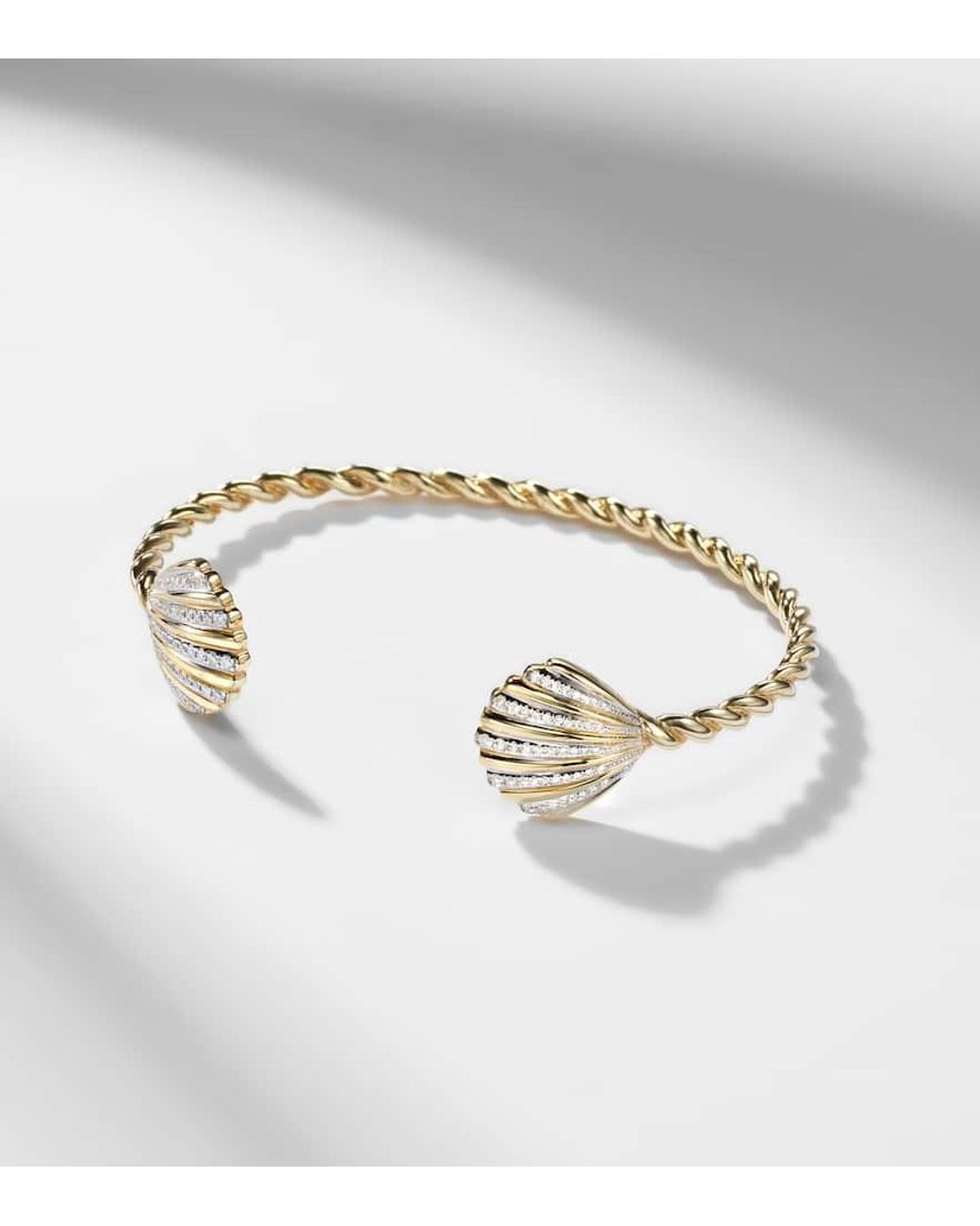 Yvonne Léon White Armreif Jonc Coquillage Aus 18Kt Gelbgold (750/1000) Mit Diamanten