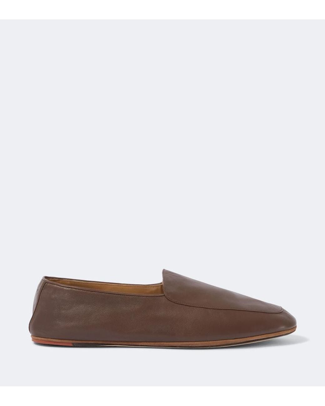 Loro Piana Brown Anton Walk Leather Loafers for men