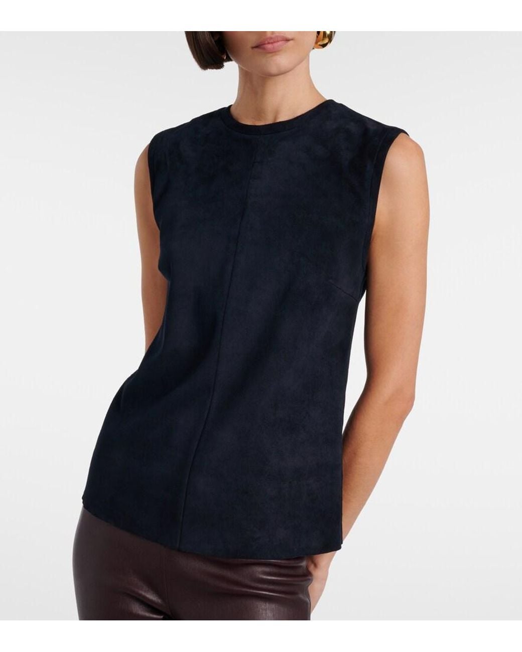 Stouls Blue Miuccia Suede Top