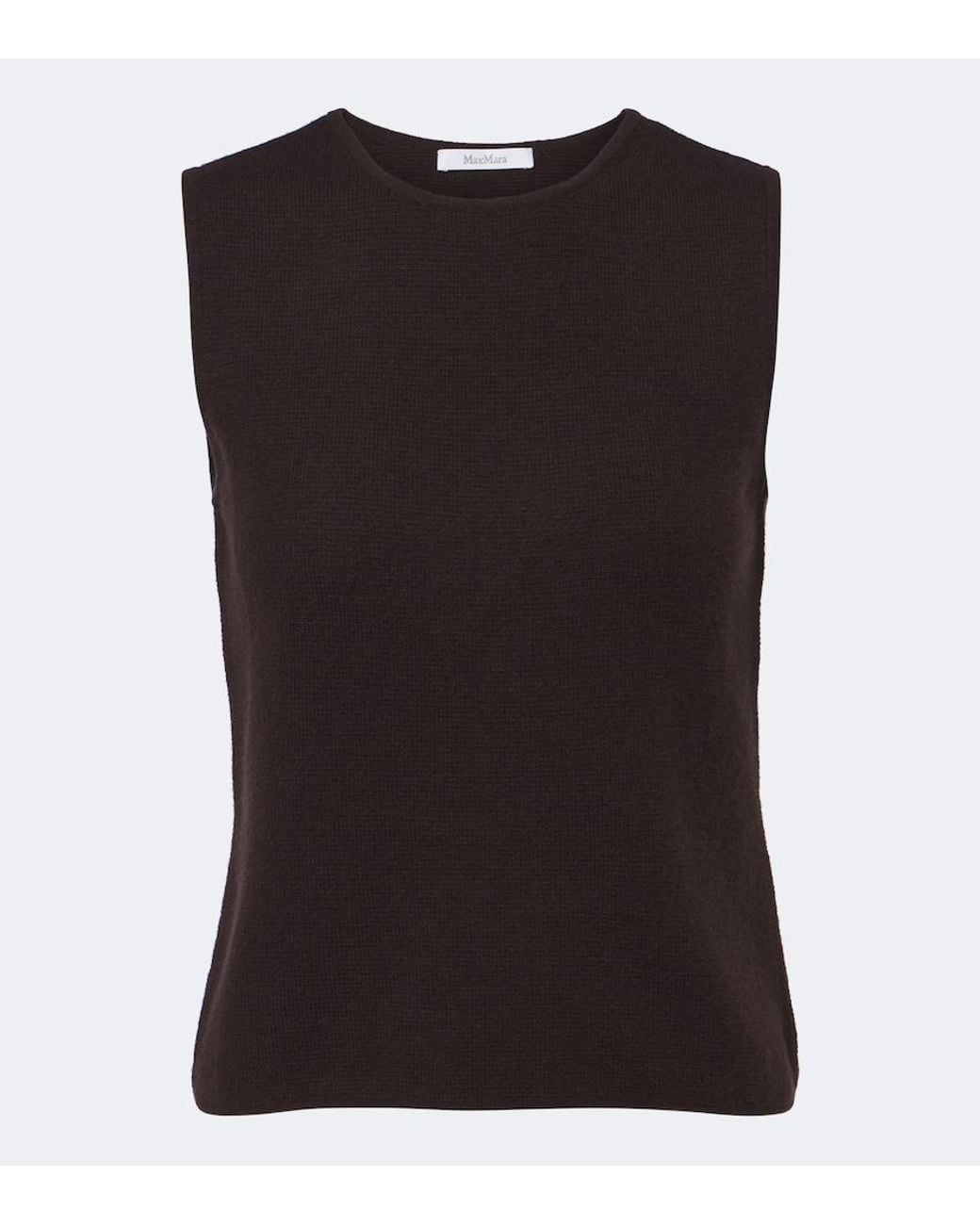 Max Mara Black Wool And Cashmere Sweater Vest