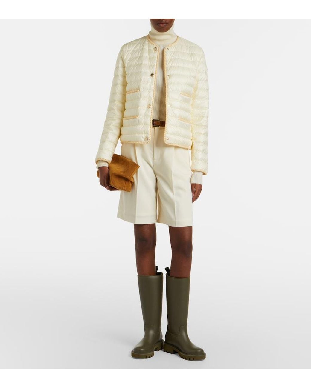 Moncler Natural Circaete Quilted Down Jacket