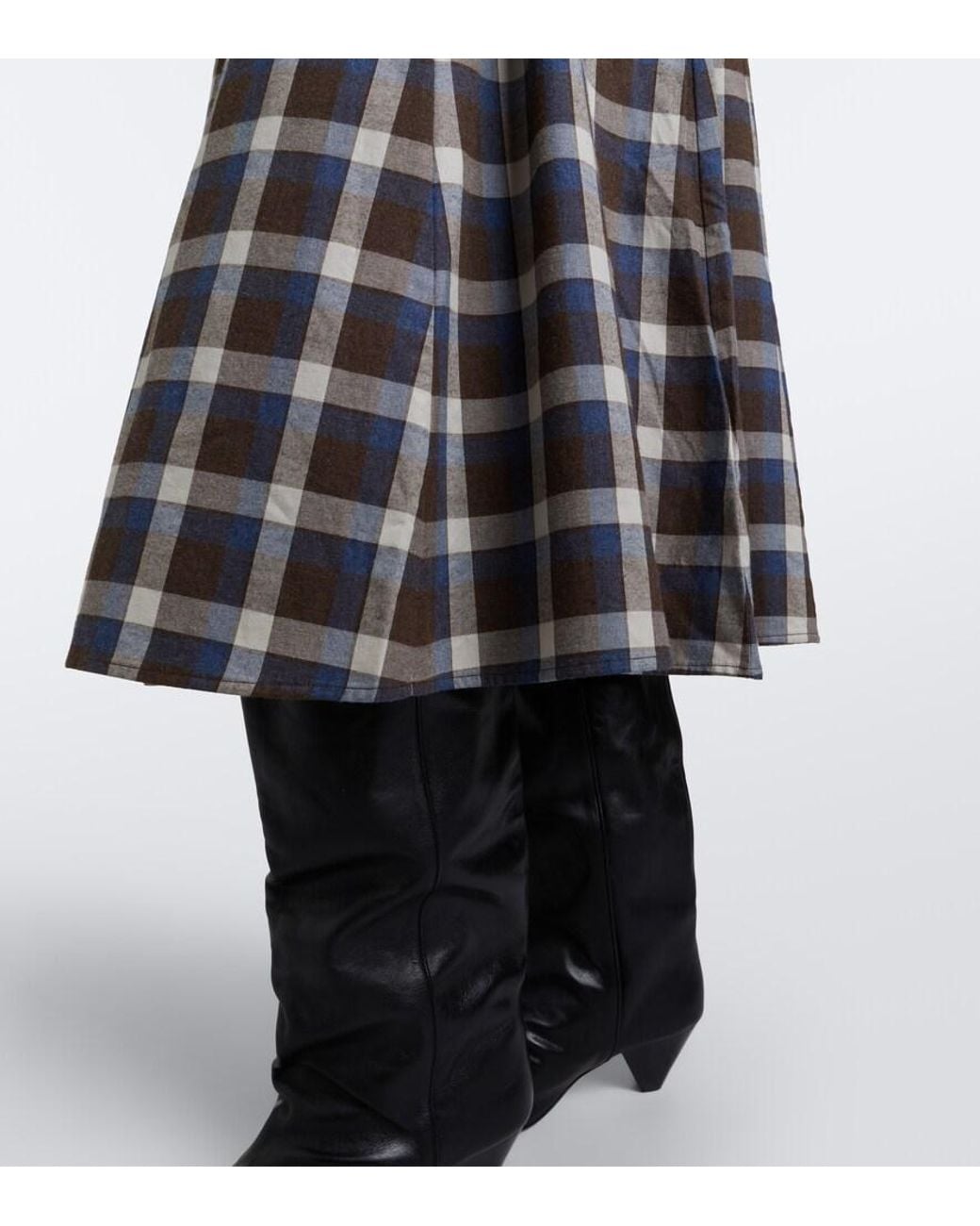 Polo Ralph Lauren Black Plaid Cotton Twill Shirt Dress