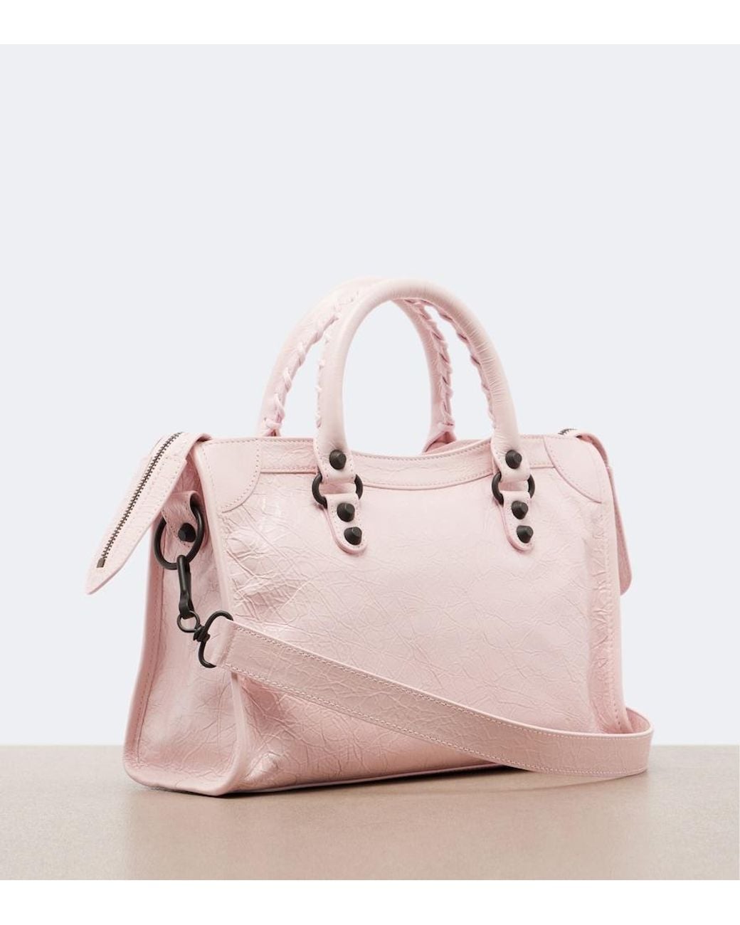 Balenciaga Pink Le City Small Leather Top-Handle Bag