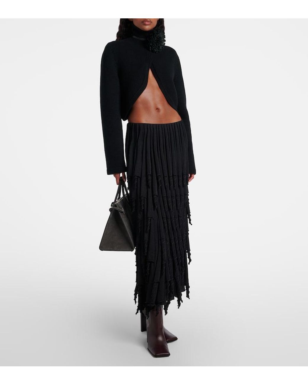 Alaïa Brown Leather Knee-High Boots