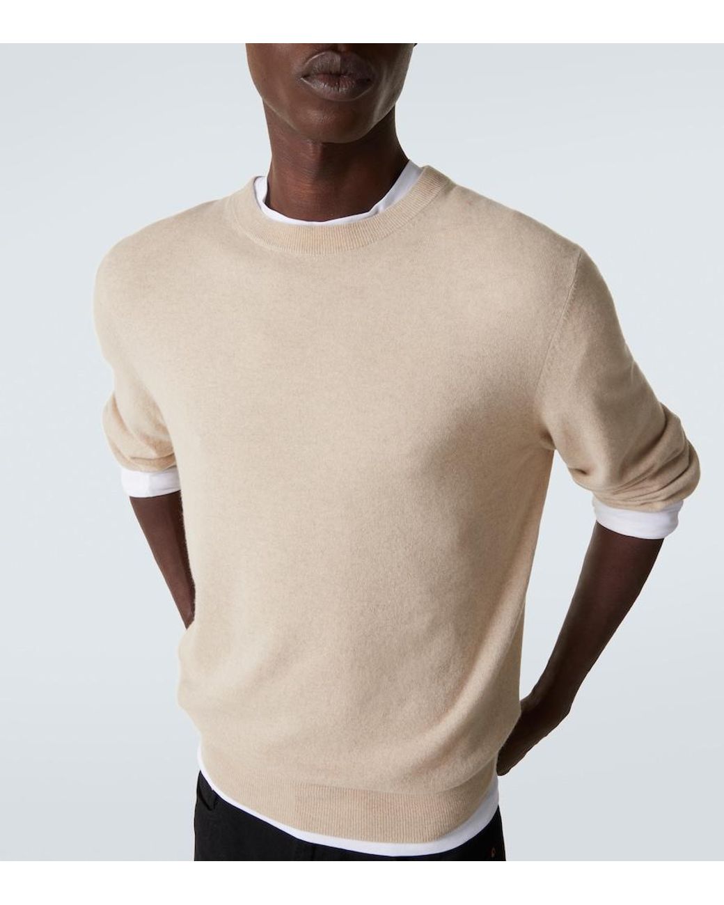 arch4 Natural Cashmere Sweater for men