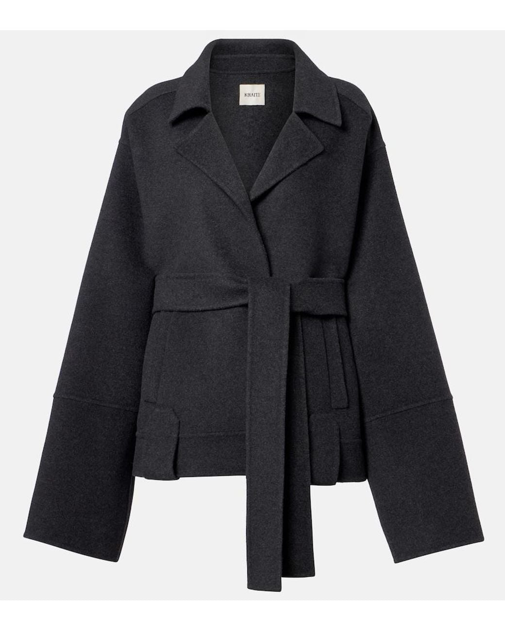 Khaite Black Alder Belted Wool Jacket