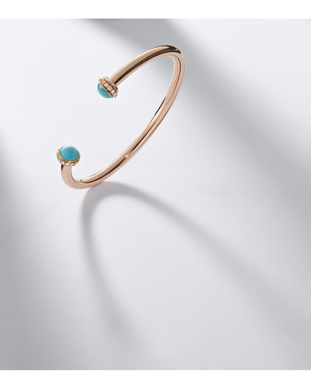 Piaget White Possession 18Kt Rose Cuff Bracelet With Diamonds And