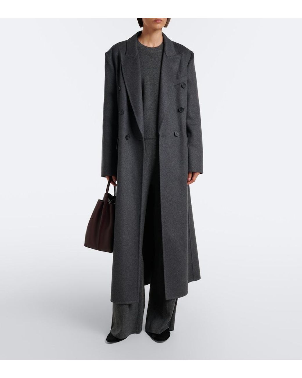 Victoria Beckham Gray Wool And Cashmere Sweatpants